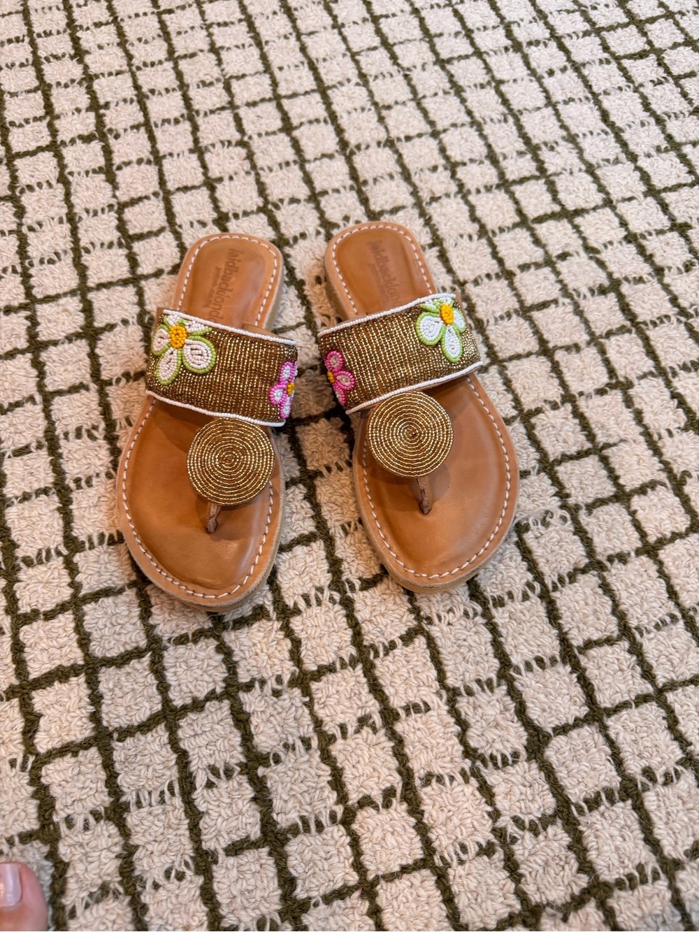Anthropologie handmaid Laidback London Leather Sandal Flower - Picture 8 of 12